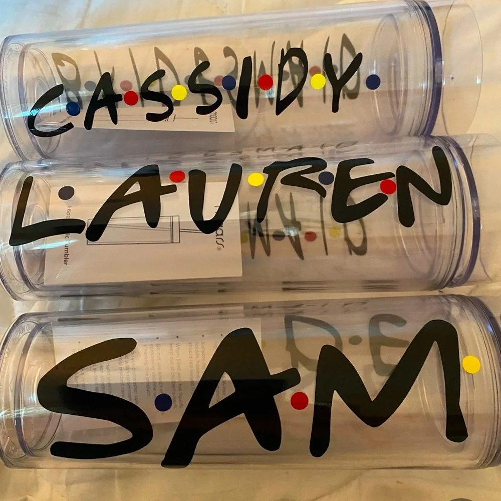 Colorful Plastic Tumblers for Bridal Party Favors